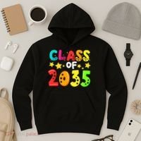 Funny Class Of 2035 Kindergarten Back To School Hoodie thumb 3