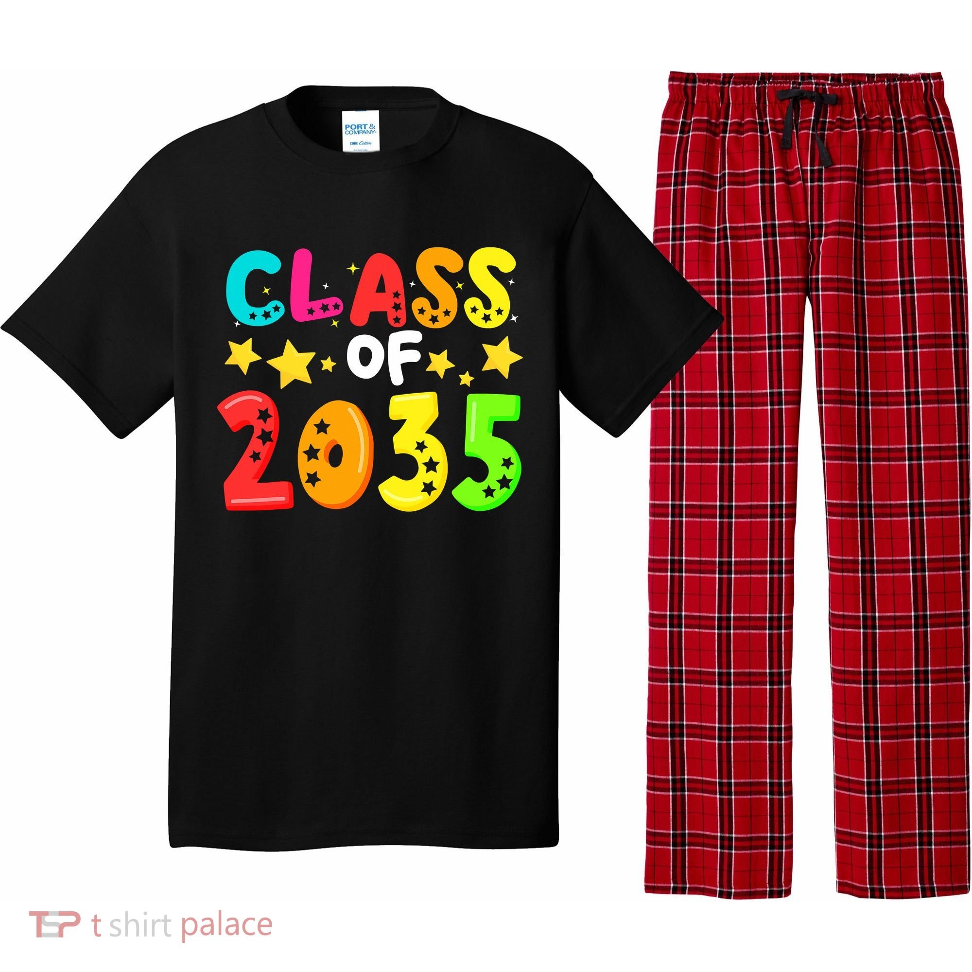 Funny Class Of 2035 Kindergarten Back To School Pajama Set
