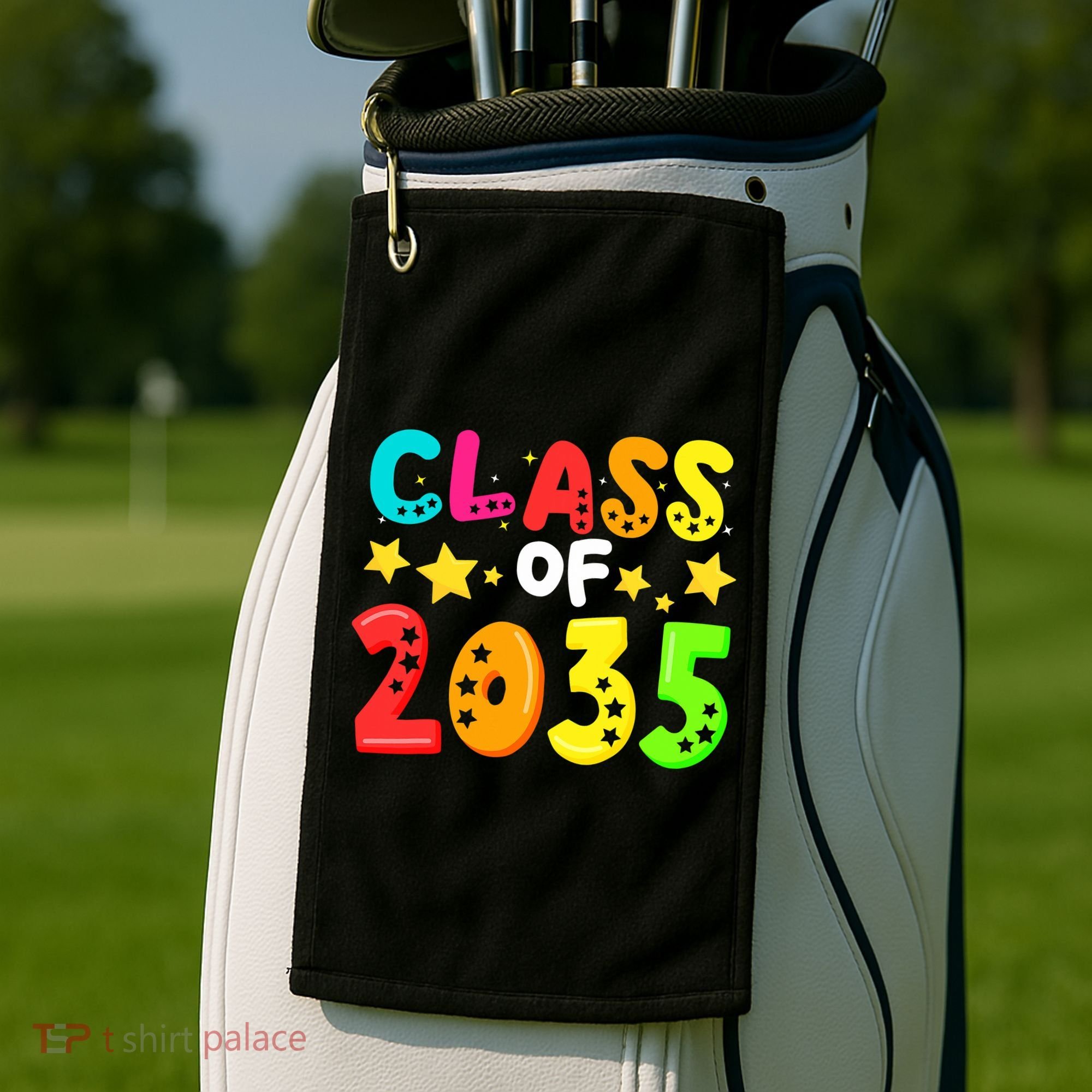 Funny Class Of 2035 Kindergarten Back To School Golf Towel