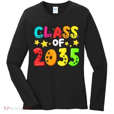 Funny Class Of 2035 Kindergarten Back To School Women's Long Sleeve Shirt