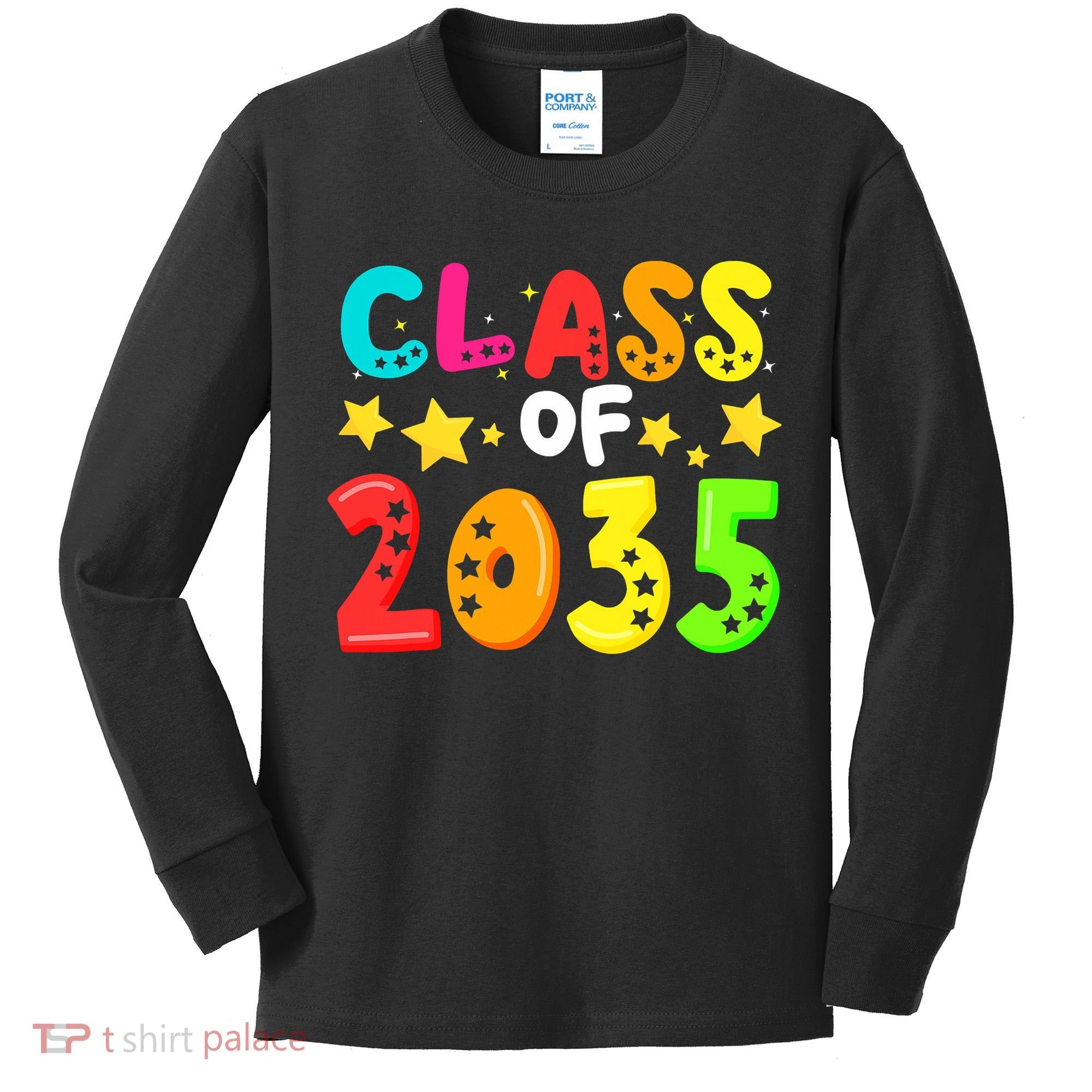 Funny Class Of 2035 Kindergarten Back To School Kids Long Sleeve Shirt