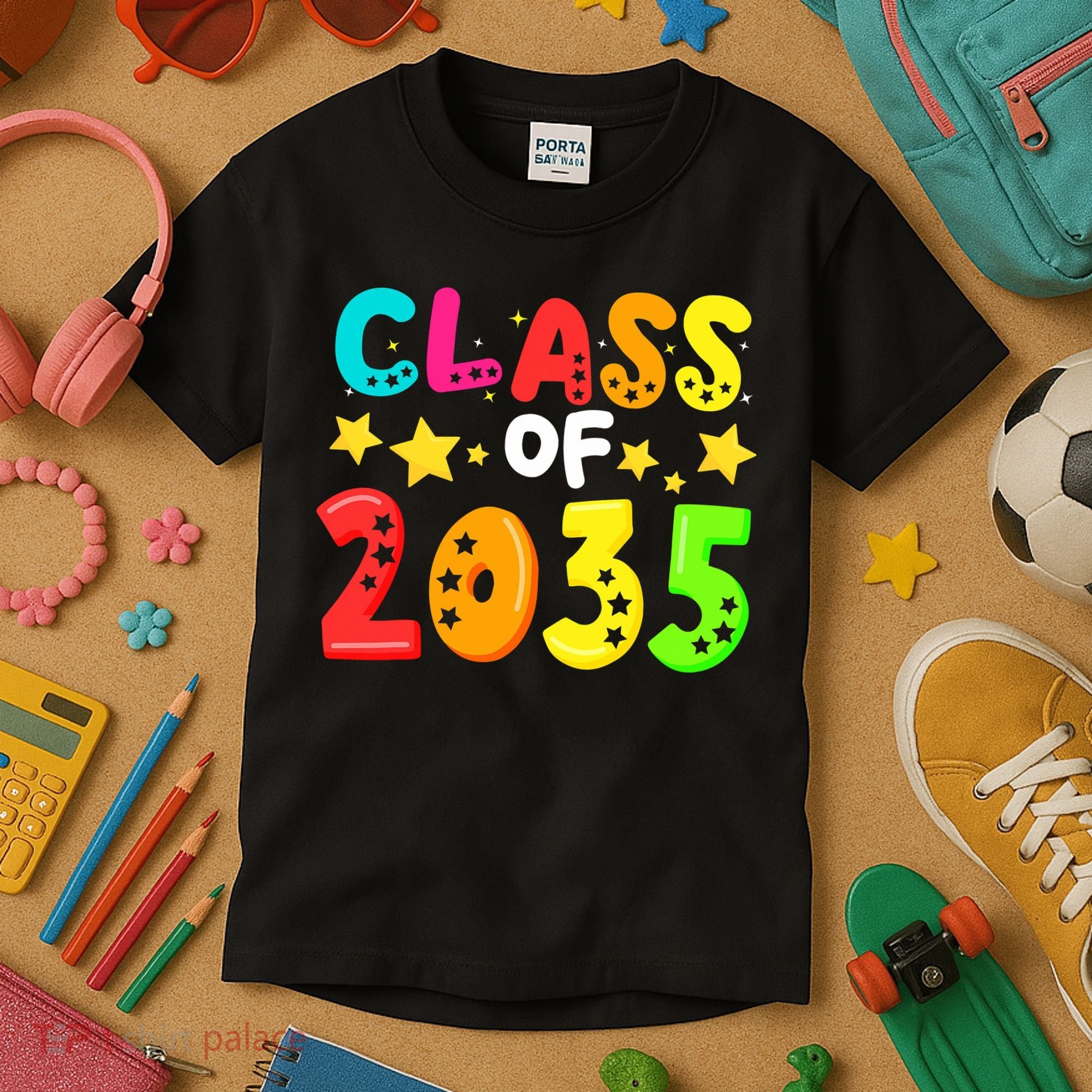 Funny Class Of 2035 Kindergarten Back To School Kids T-Shirt