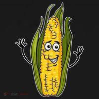 Funny Corn On The Cob Farmers Food USA-Made Doggie Bandana thumb 2