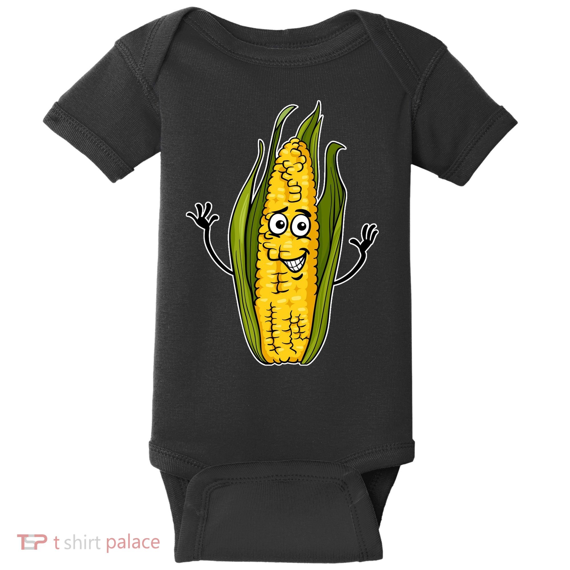 Funny Corn On The Cob Farmers Food Baby Bodysuit