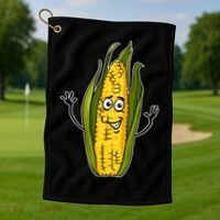 Funny Corn On The Cob Farmers Food Golf Towel thumb 1