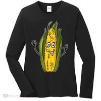 Funny Corn On The Cob Farmers Food Women's Long Sleeve Shirt thumb 0