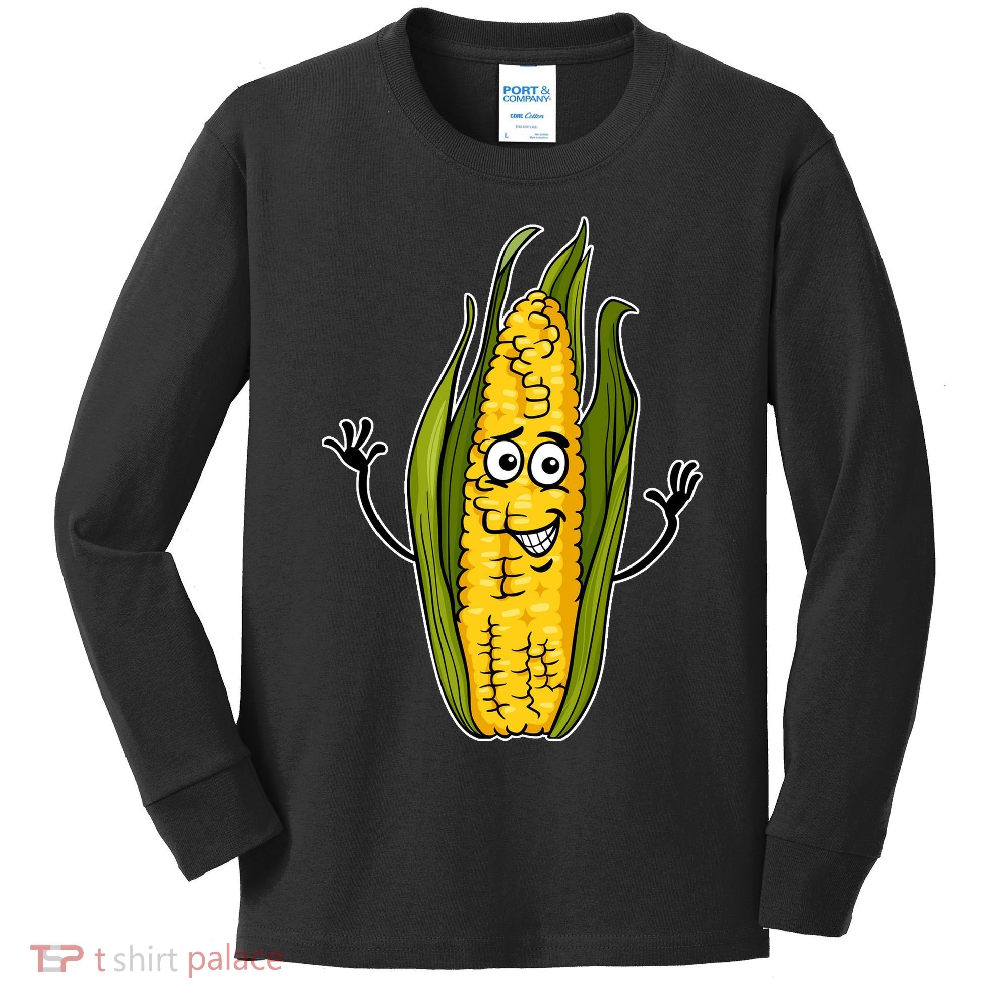 Funny Corn On The Cob Farmers Food Kids Long Sleeve Shirt