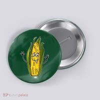 Funny Corn On The Cob Farmers Food Button thumb 0