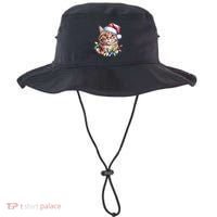 Funny Christmas Orange Tabby Cat Christmas Tree Santa Cat Meaningful Gift Bucket Hat thumb 0