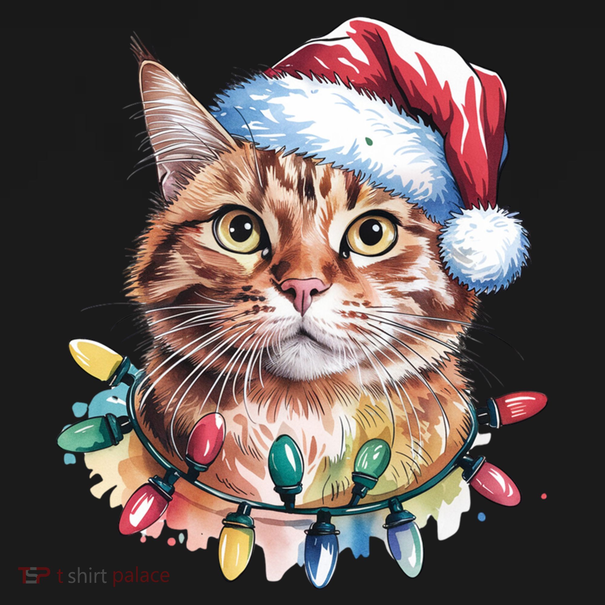 Funny Christmas Orange Tabby Cat Christmas Tree Santa Cat Meaningful Gift Bucket Hat