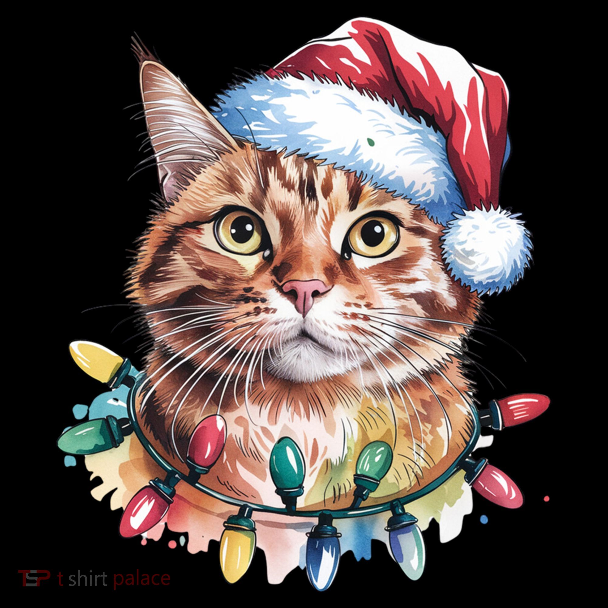 Funny Christmas Orange Tabby Cat Christmas Tree Santa Cat Meaningful Gift Coffee Mug