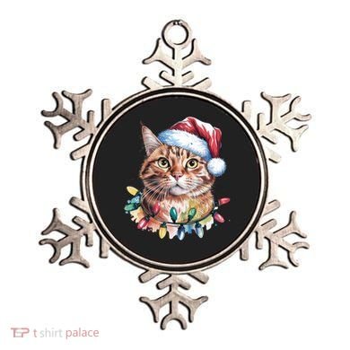 Funny Christmas Orange Tabby Cat Christmas Tree Santa Cat Meaningful Gift Ornament