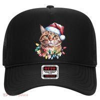 Funny Christmas Orange Tabby Cat Christmas Tree Santa Cat Meaningful Gift Hat thumb 0