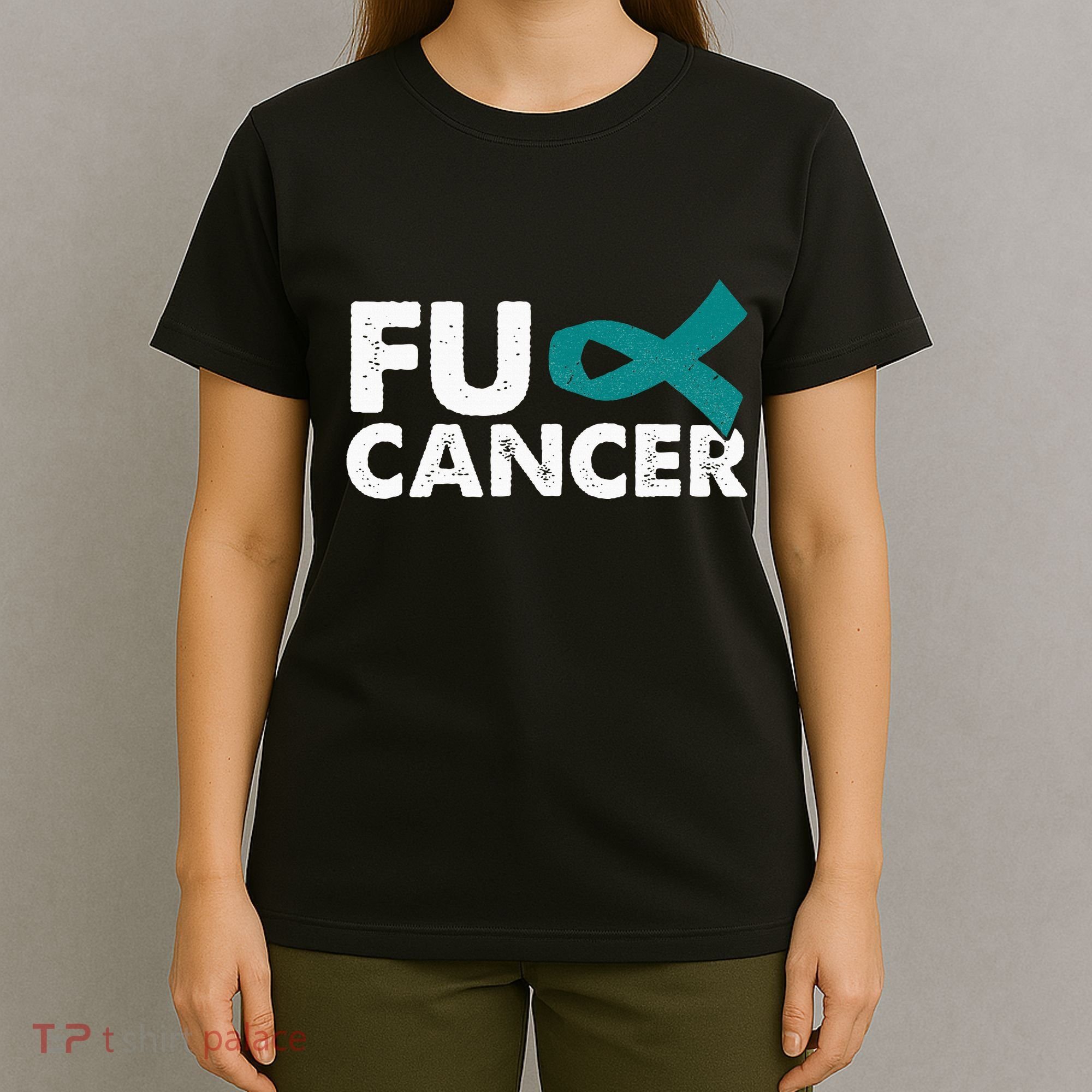Fuck Cancer Ovarian Cancer Awareness Month Warrior T-Shirt