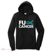 Fuck Cancer Ovarian Cancer Awareness Month Warrior Women's Hoodie thumb 0