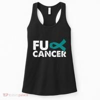 Fuck Cancer Ovarian Cancer Awareness Month Warrior Women's Tank Top thumb 0
