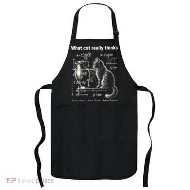 Funny Cat Physics Humor Design What Cats Really Thinks Apron