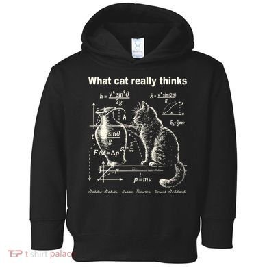 Funny Cat Physics Humor Design What Cats Really Thinks Toddler Hoodie