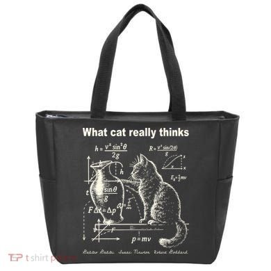 Funny Cat Physics Humor Design What Cats Really Thinks Tote Bag