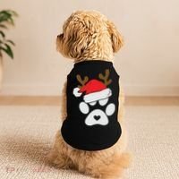 Funny Christmas Paws Santa Hat Horn Dog Xmas Doggie Tank thumb 2