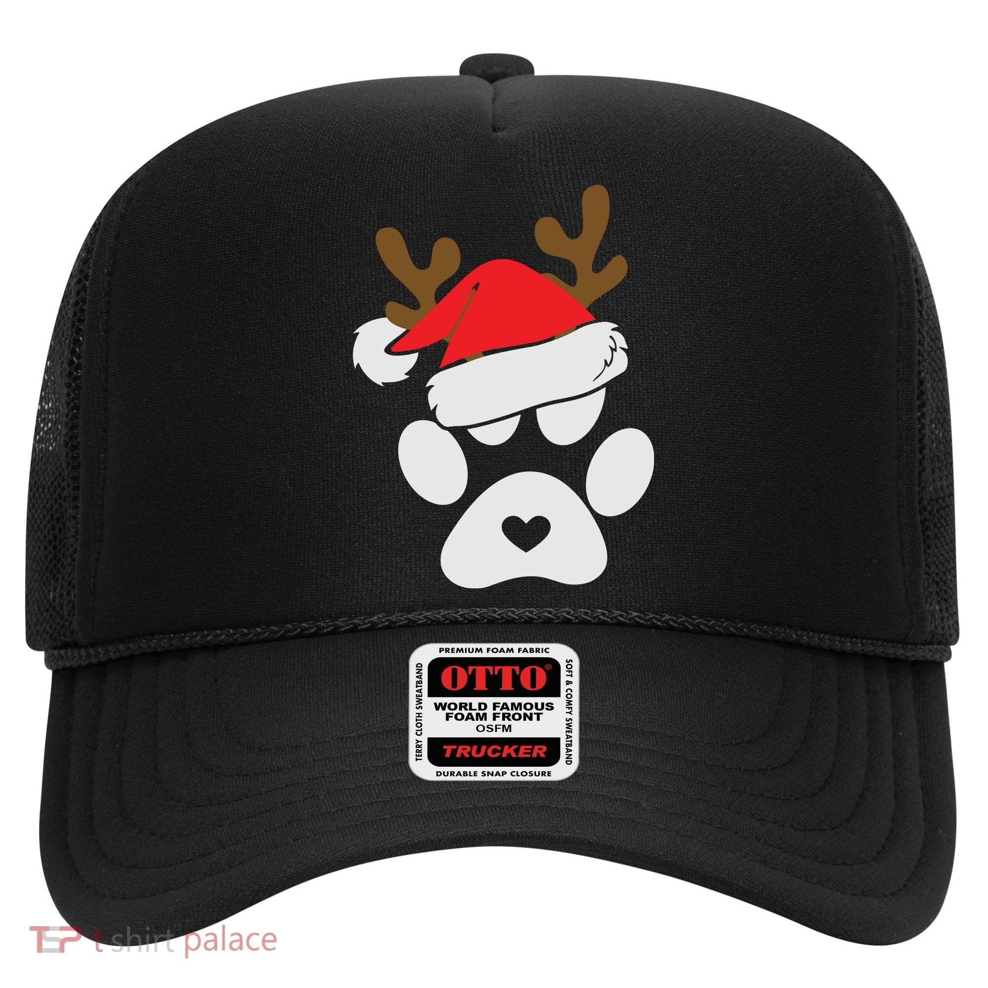 Funny Christmas Paws Santa Hat Horn Dog Xmas Hat