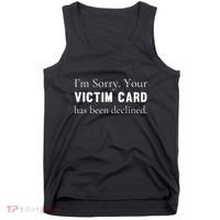 Funny Conservative Politically Incorrect Anti Woke Victim Card Tank Top thumb 0