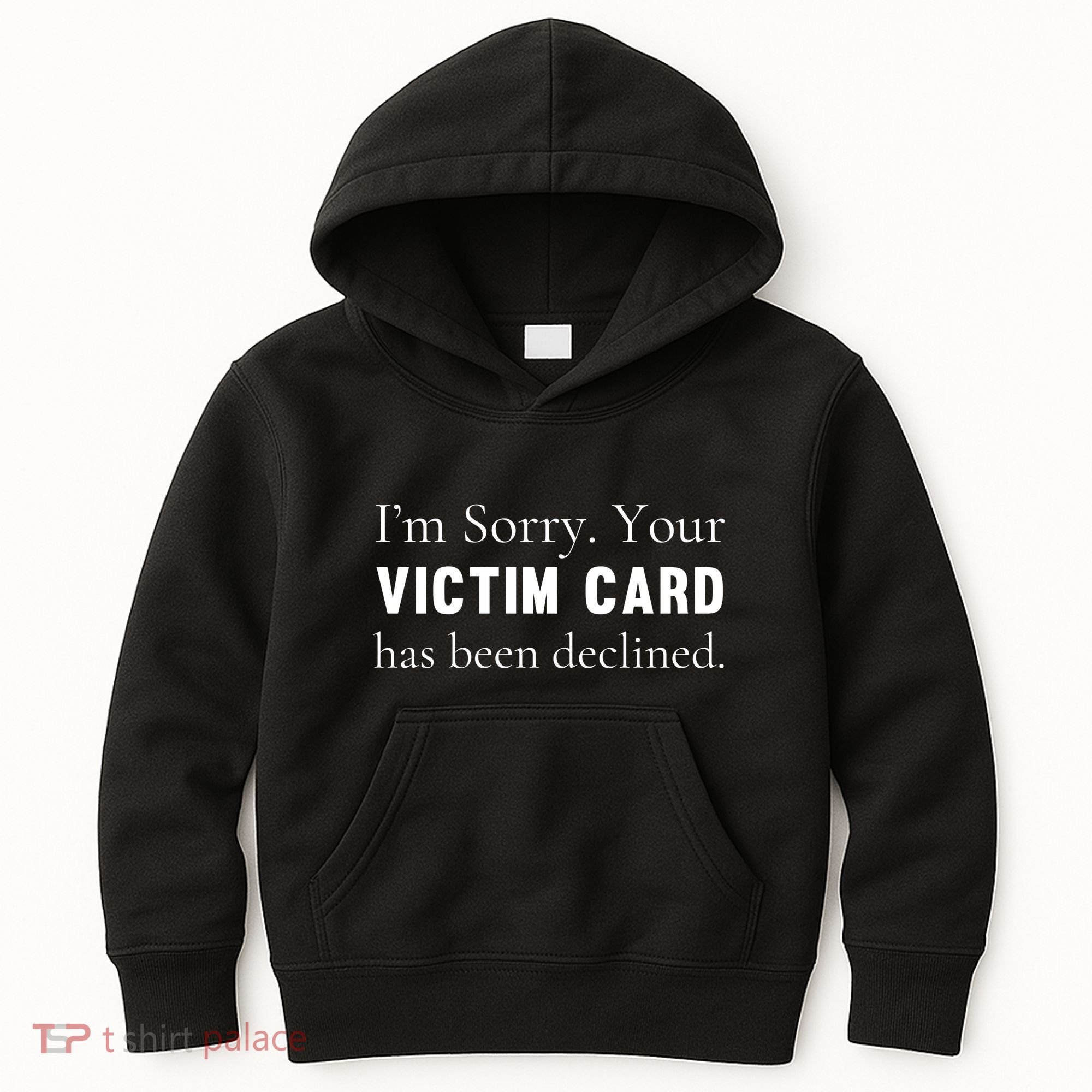 Funny Conservative Politically Incorrect Anti Woke Victim Card Kids Hoodie