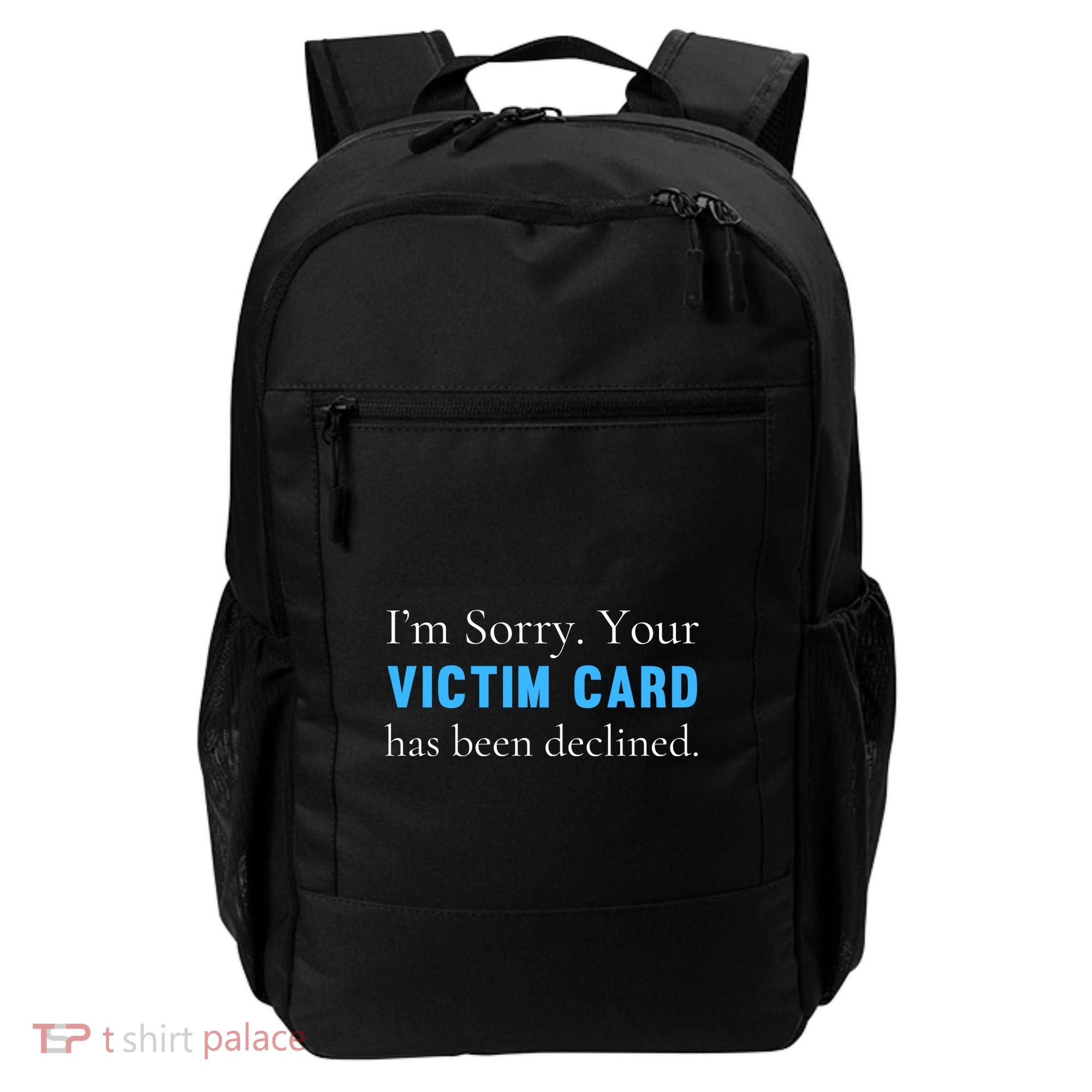 Funny Conservative Politically Incorrect Anti Woke Victim Card Backpack