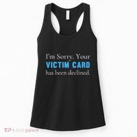 Funny Conservative Politically Incorrect Anti Woke Victim Card Women's Tank Top thumb 0