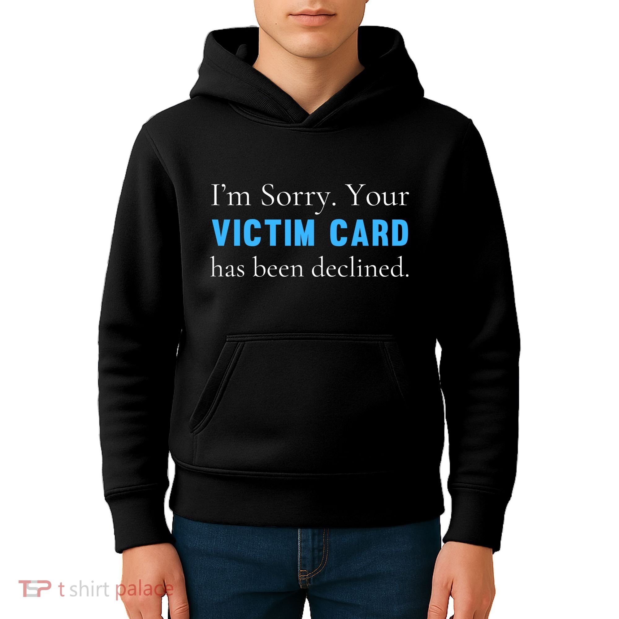 Funny Conservative Politically Incorrect Anti Woke Victim Card Kids Hoodie