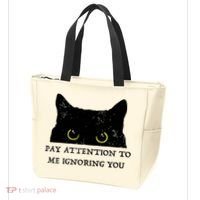 Funny Cat Pay Attention To Me Ignoring You Sarcastic Cat Mom Tote Bag thumb 3