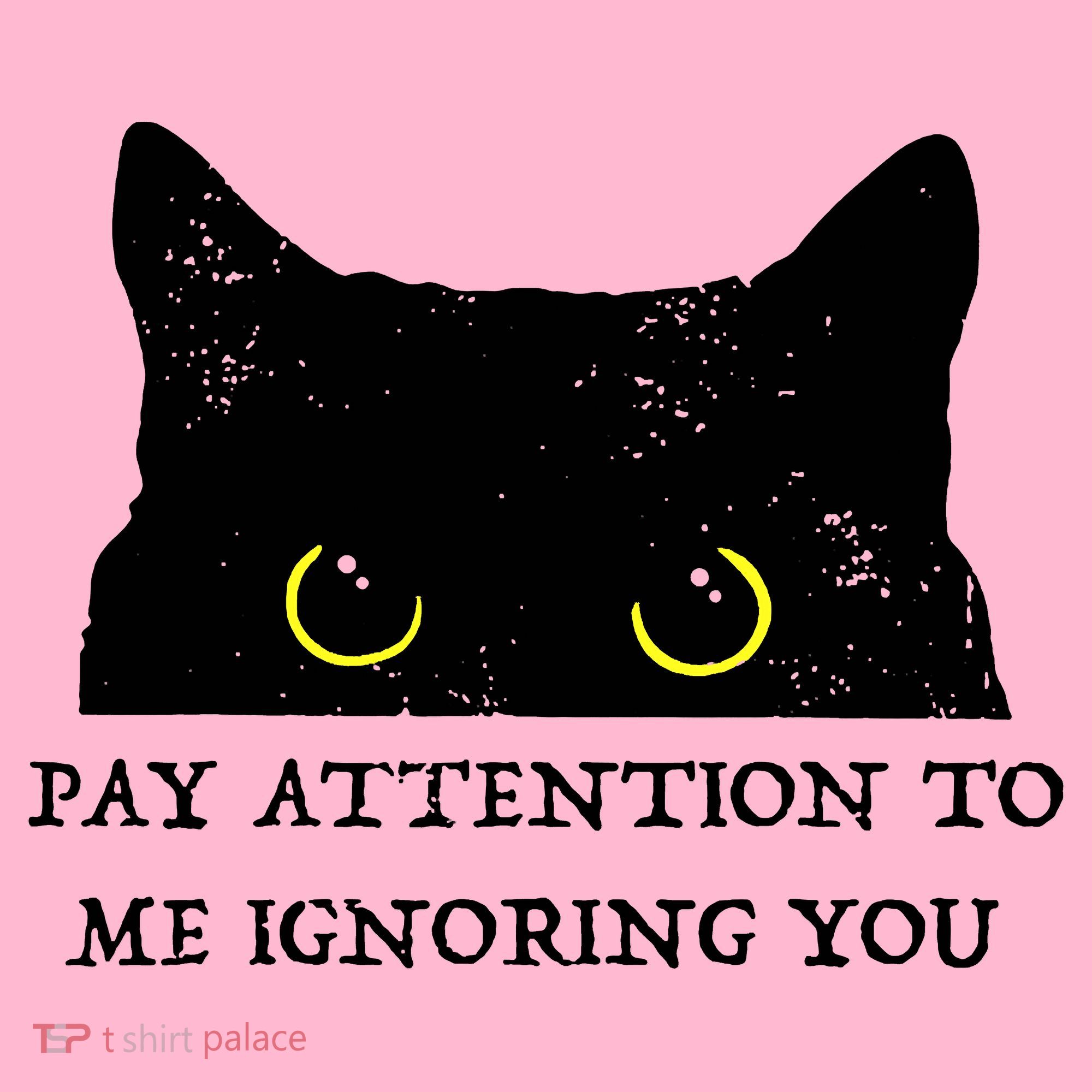 Funny Cat Pay Attention To Me Ignoring You Sarcastic Cat Mom Coaster