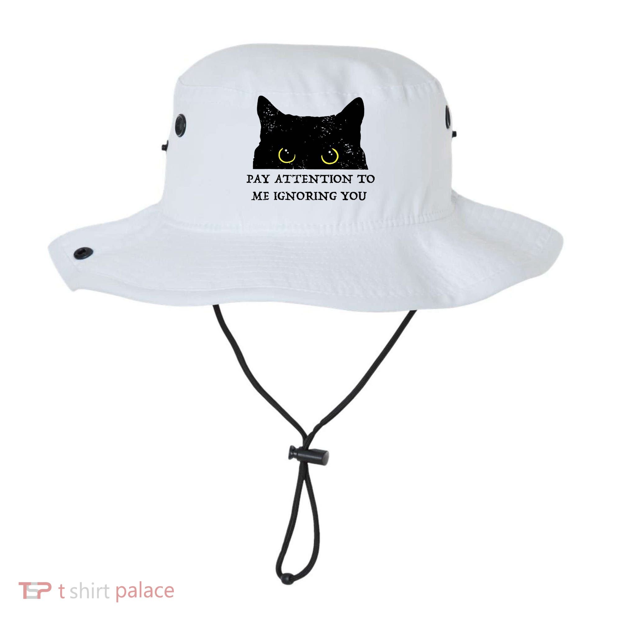Funny Cat Pay Attention To Me Ignoring You Sarcastic Cat Mom Bucket Hat