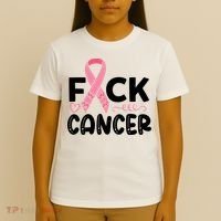 Fuck Cancer Pink Ribbon Breast Cancer T-Shirt thumb 4