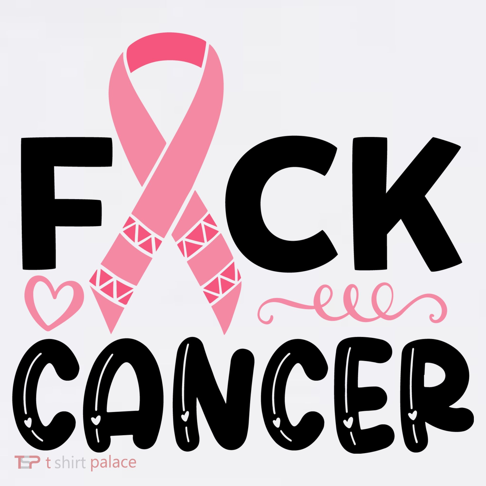 Fuck Cancer Pink Ribbon Breast Cancer T-Shirt