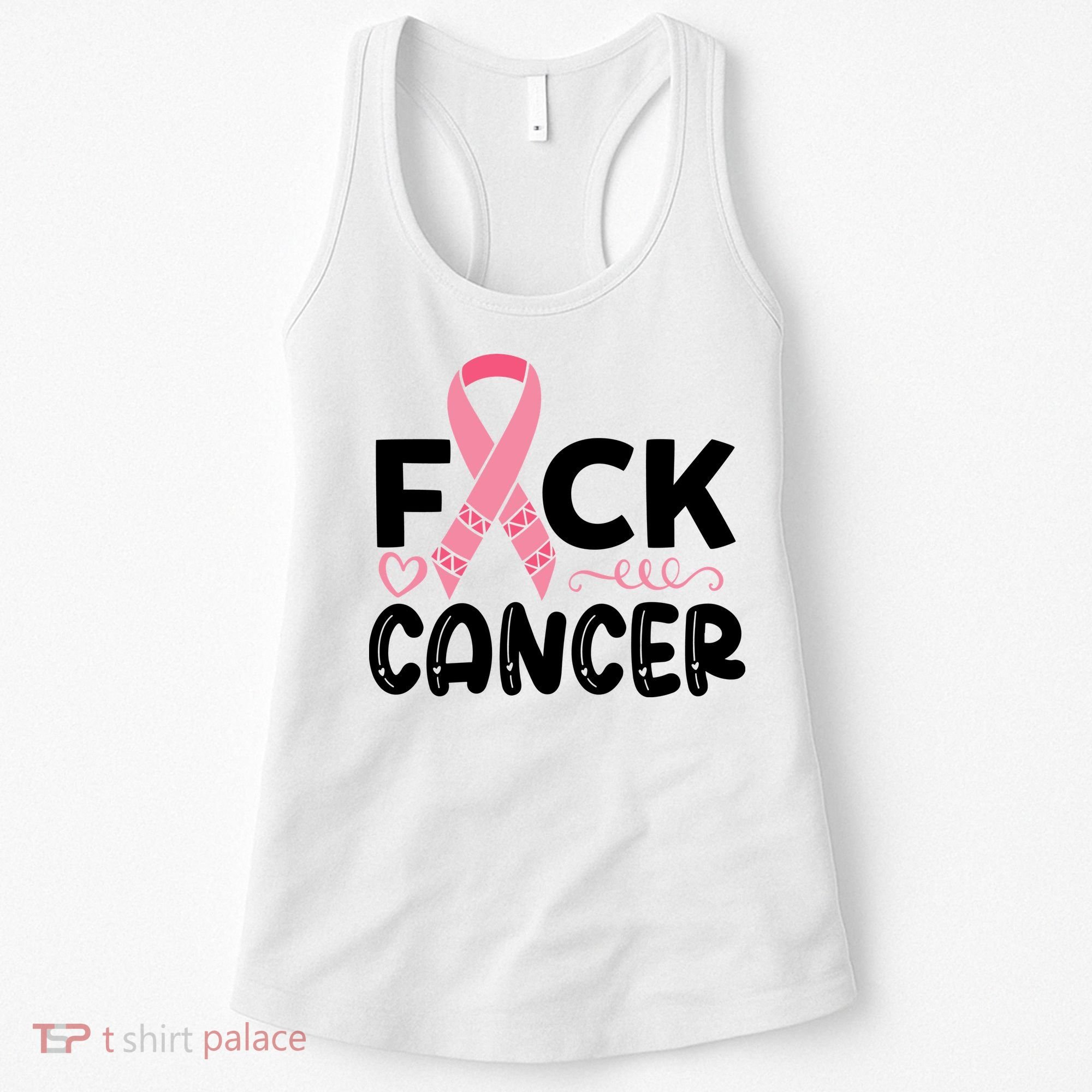 Fuck Cancer Pink Ribbon Breast Cancer Women's Tank Top