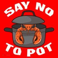 Funny Crawfish Pun Lobster Say No To Pot Cute Lobster Gift Santa Hat thumb 1