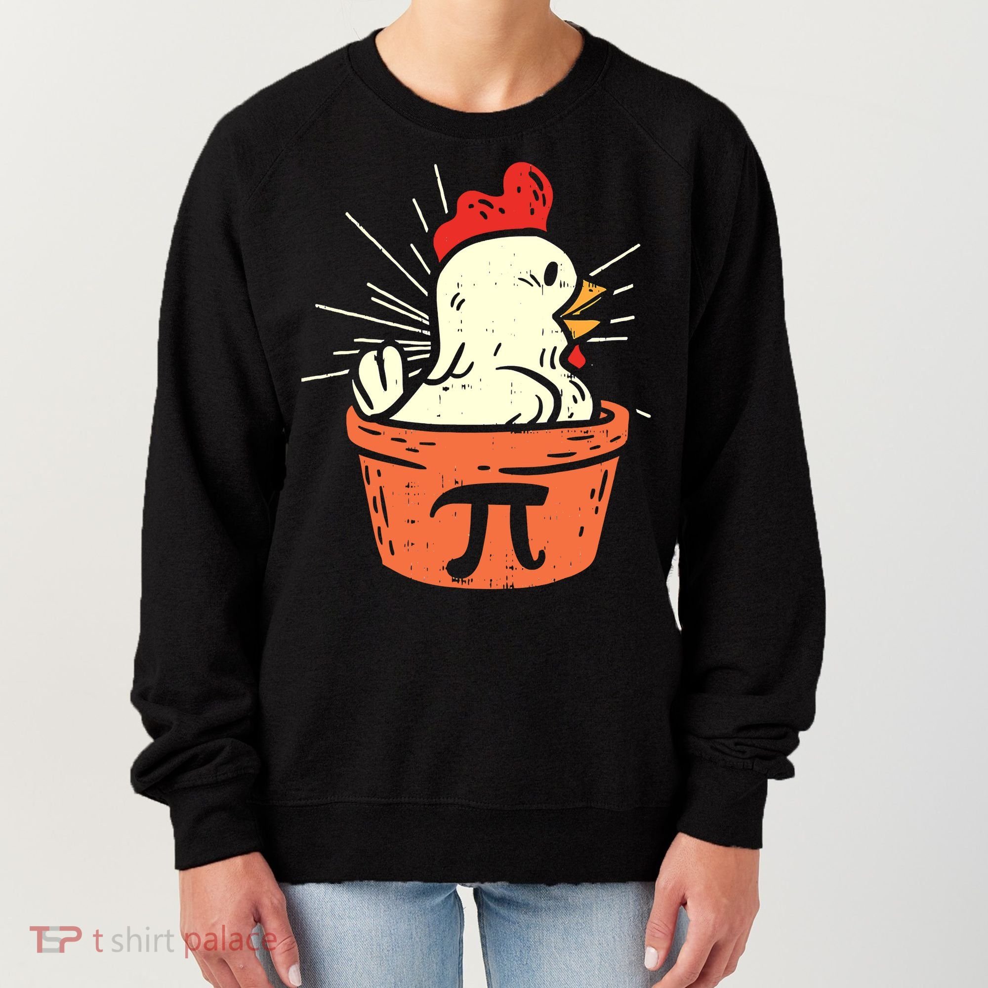 Funny Chicken Pot Pi Day Pie Math Lover Geek 3 14 Women's Sweatshirt