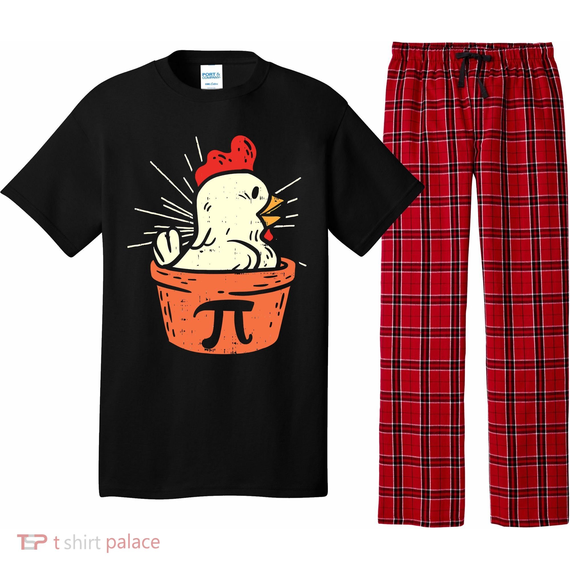 Funny Chicken Pot Pi Day Pie Math Lover Geek 3 14 Pajama Set