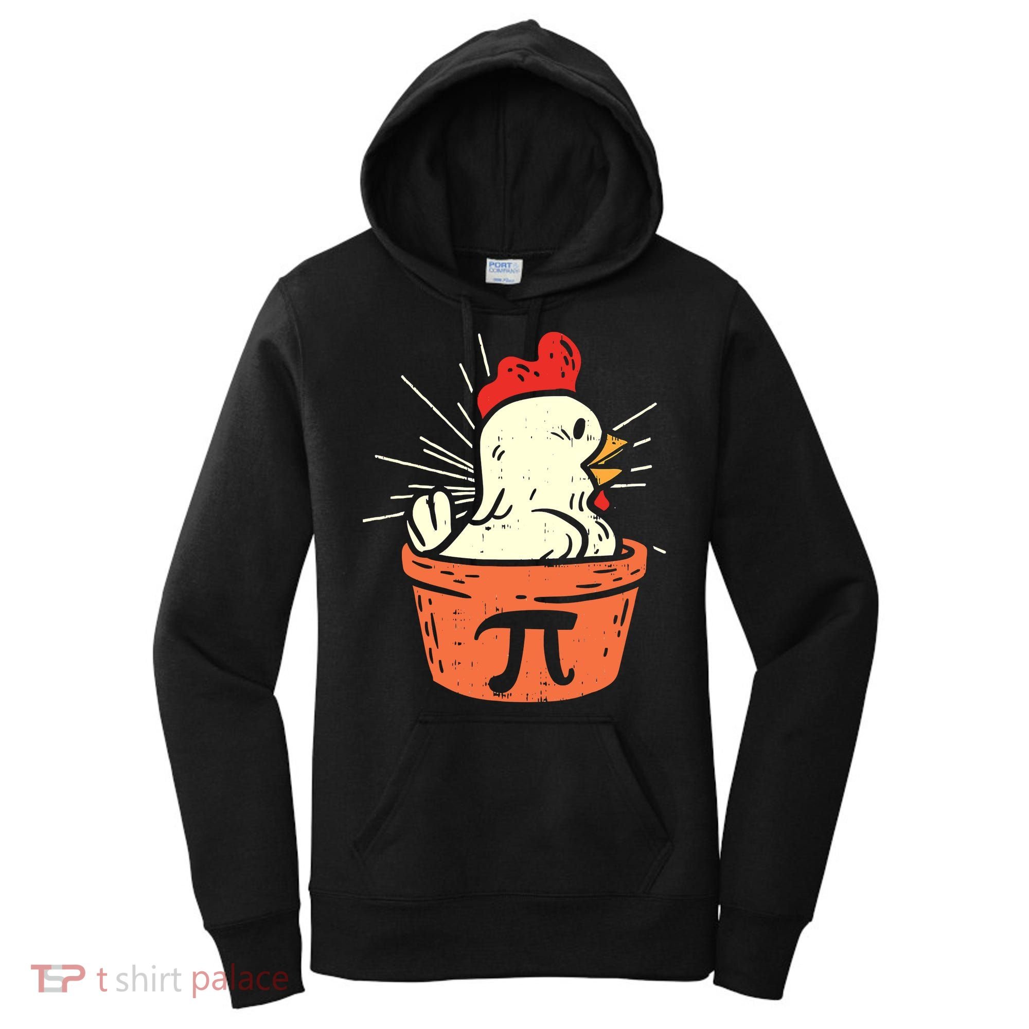 Funny Chicken Pot Pi Day Pie Math Lover Geek 3 14 Women's Hoodie