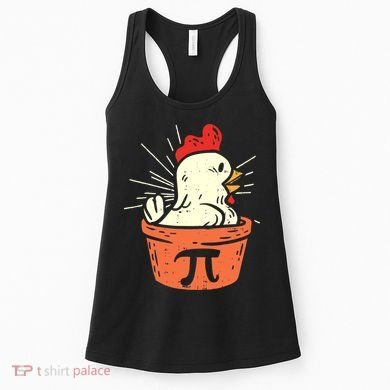 Funny Chicken Pot Pi Day Pie Math Lover Geek 3 14 Women's Tank Top