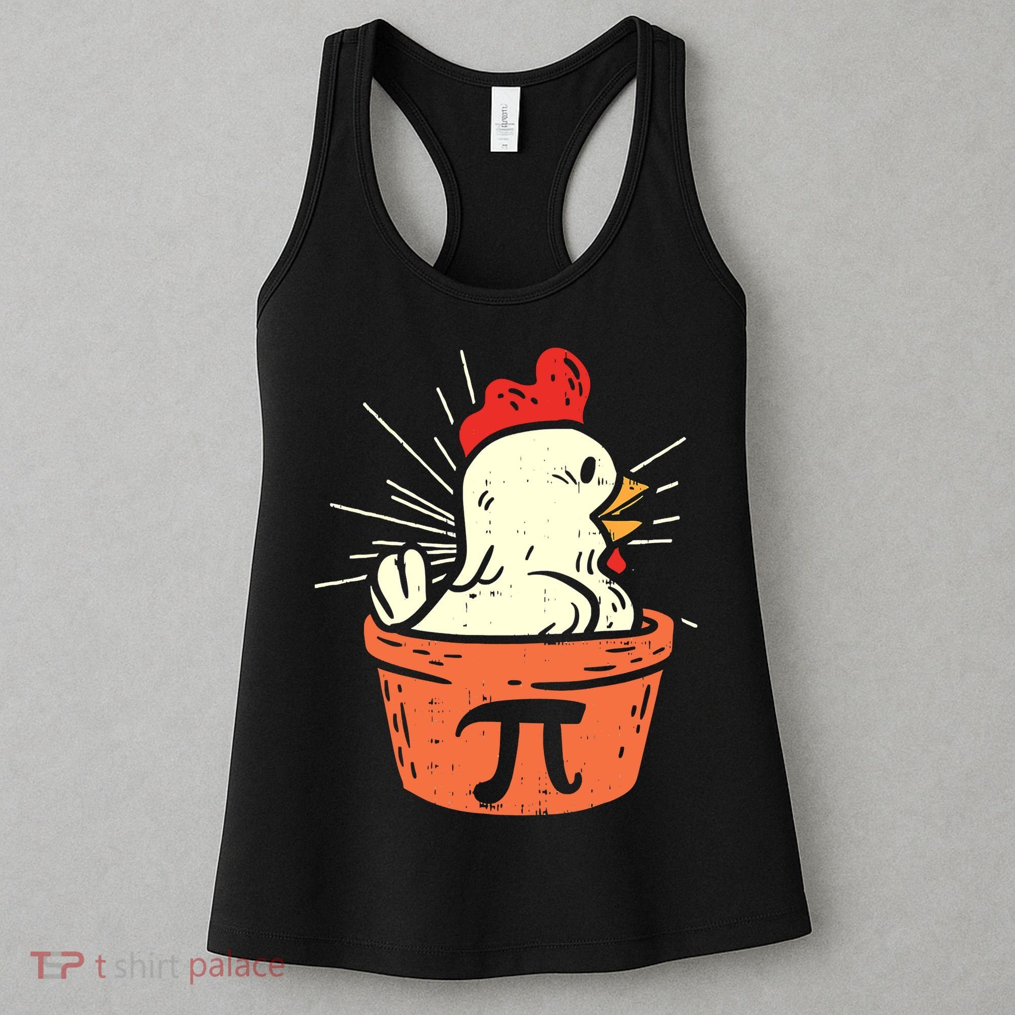 Funny Chicken Pot Pi Day Pie Math Lover Geek 3 14 Women's Tank Top