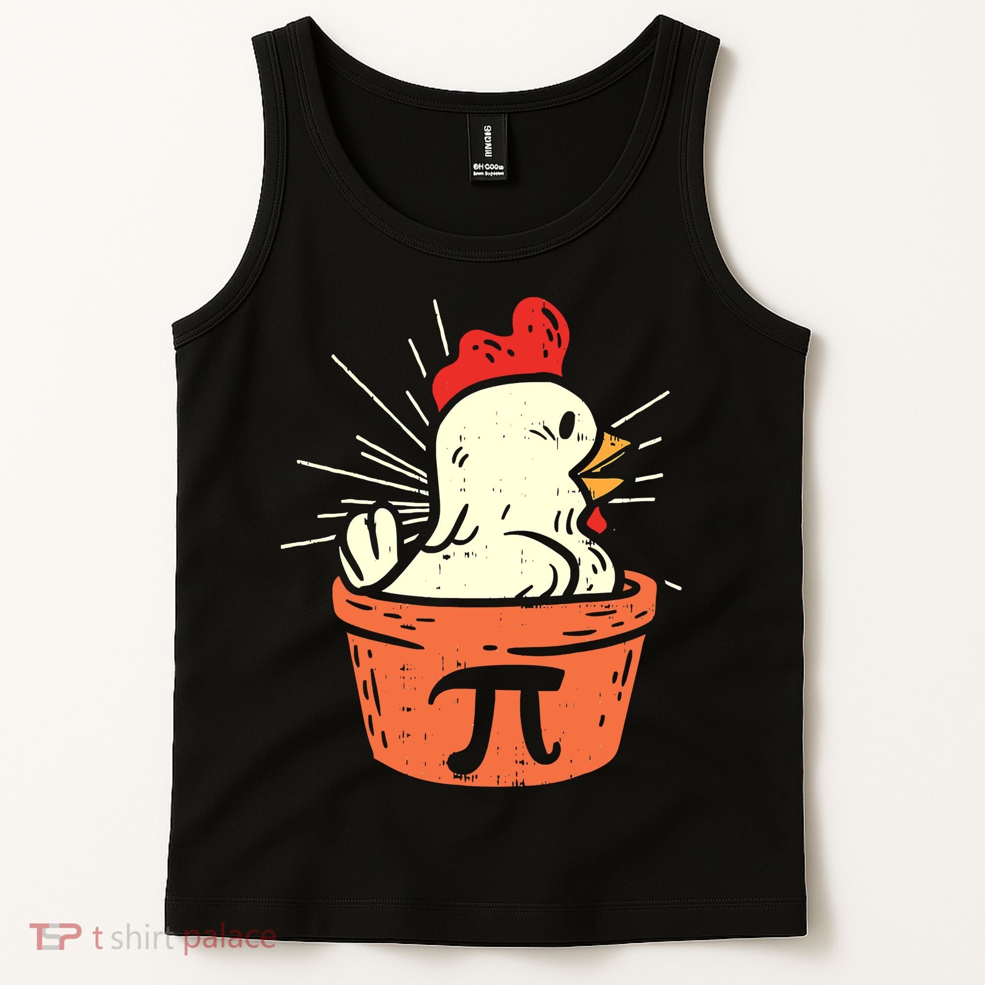 Funny Chicken Pot Pi Day Pie Math Lover Geek 3 14 Tank Top