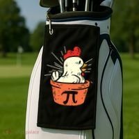 Funny Chicken Pot Pi Day Pie Math Lover Geek 3 14 Golf Towel thumb 2