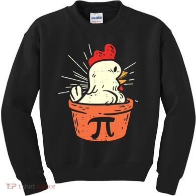 Funny Chicken Pot Pi Day Pie Math Lover Geek 3 14 Kids Sweatshirt
