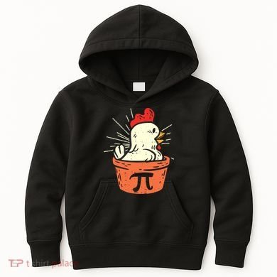 Funny Chicken Pot Pi Day Pie Math Lover Geek 3 14 Kids Hoodie