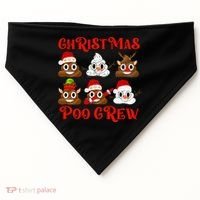 Funny Christmas Poop Crew Witner Holiday  USA-Made Doggie Bandana thumb 0