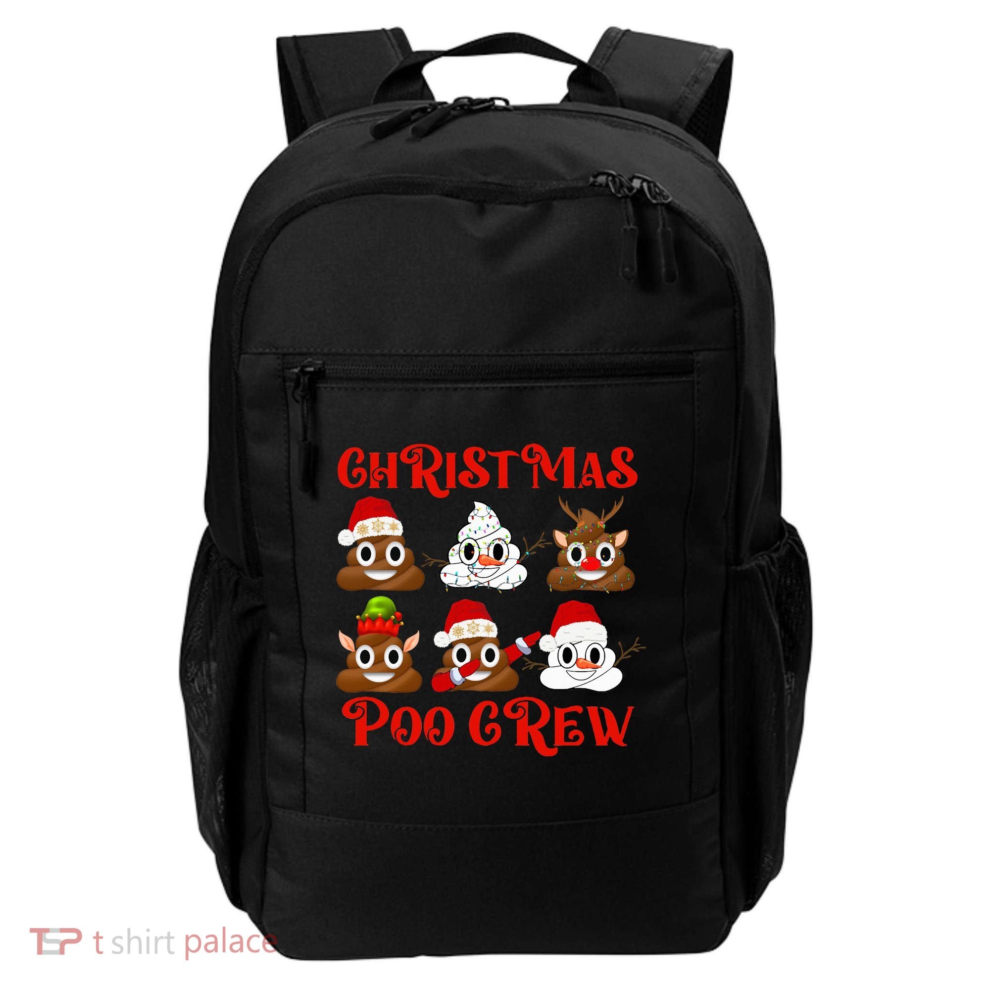 Funny Christmas Poop Crew Witner Holiday  Backpack