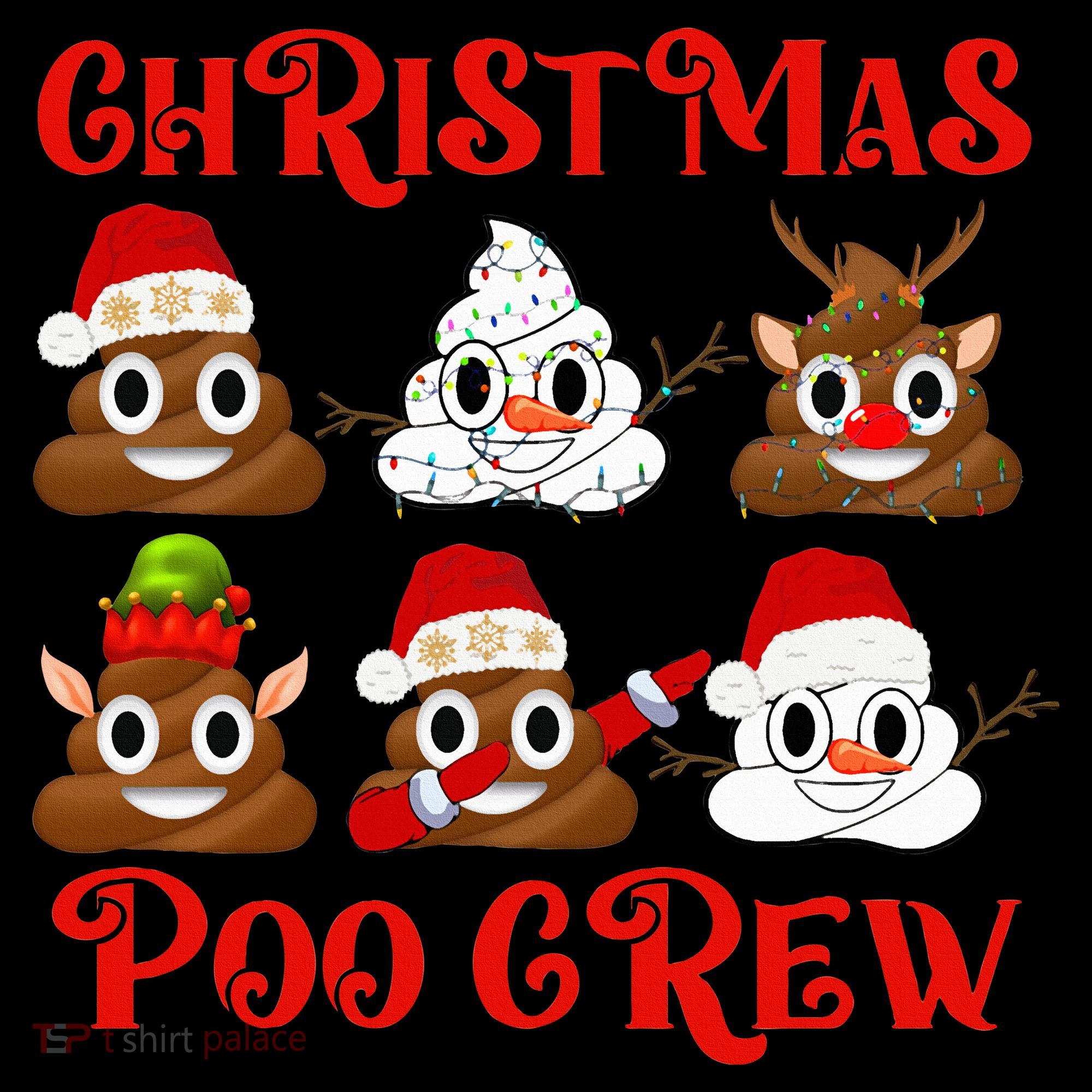 Funny Christmas Poop Crew Witner Holiday  Women's Hoodie