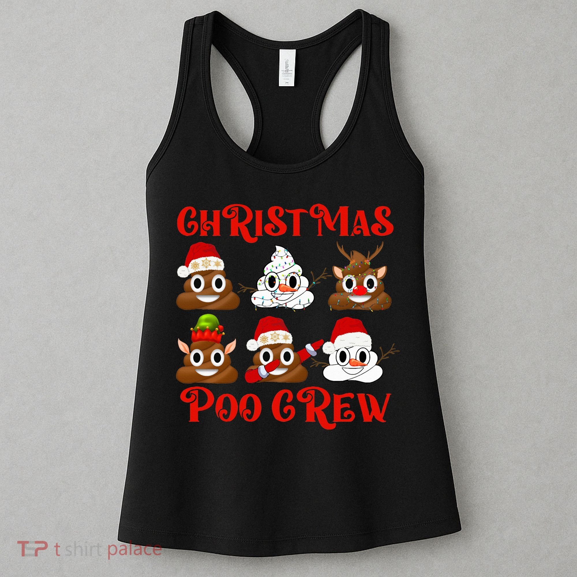 Funny Christmas Poop Crew Witner Holiday  Women's Tank Top